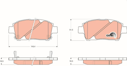 Trw Brake Pad Set Disc Brake Gdb3242