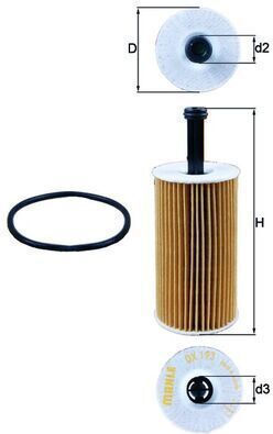 Mahle Oil Filter Ox 193d
