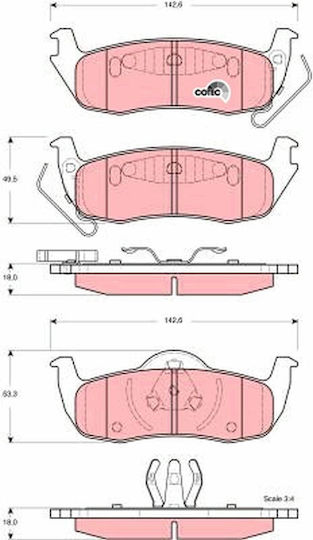 Trw Brake Pad Set Disc Brake Gdb4137