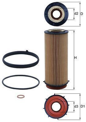 Mahle Oil Filter Ox 560d