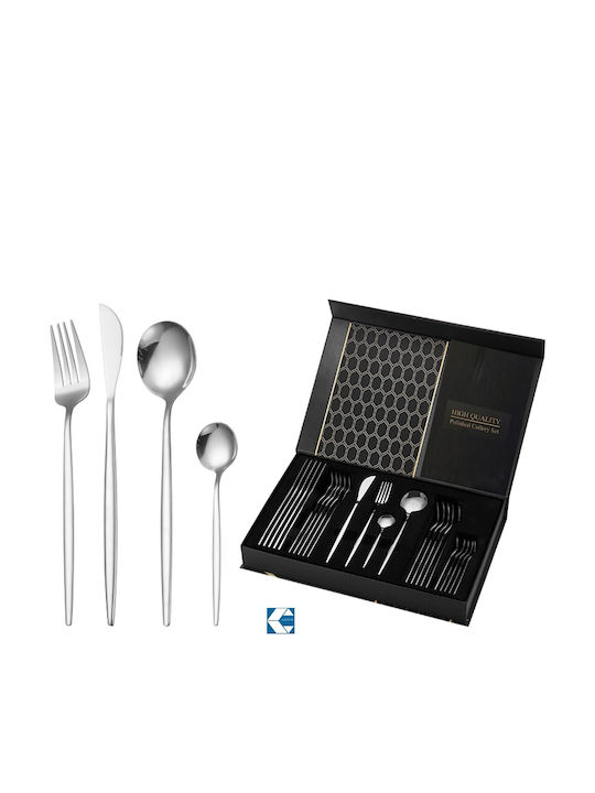 Galifas Cutlery Set Stainless Silver 24pcs