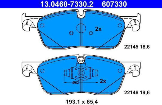 Ate Set Plăcuțe de Frână Disc Frână 13.0460-7330.2