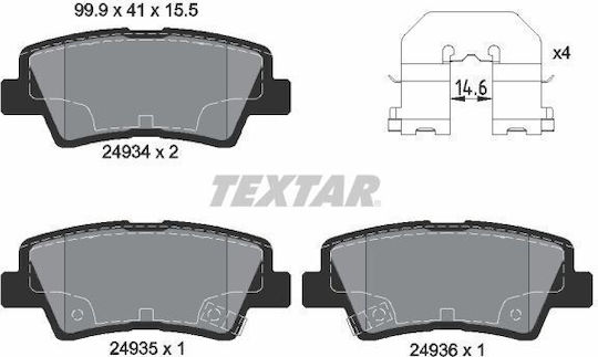 Textar 2493401 Bremsbelag Set Scheibenbremse