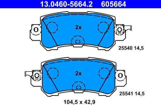 Ate Brake Pad Set Disc Brake 13.0460-5664.2