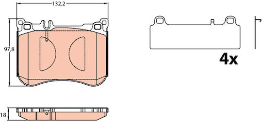Trw Brake Pad Set Disc Brake Gdb2144