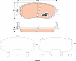 Trw Комплект Спирачни Накладки Дискови Спирачки Gdb3519 Trw Комплект Спирачни Накладки Дискови Спирачки Gdb3519