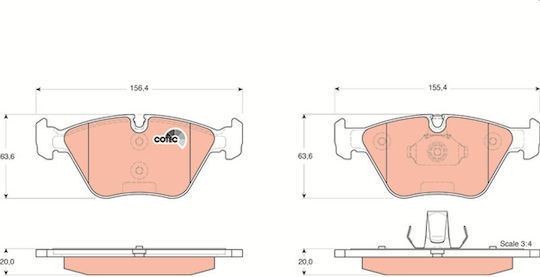 Trw Brake Pad Set Disc Brake Gdb1531