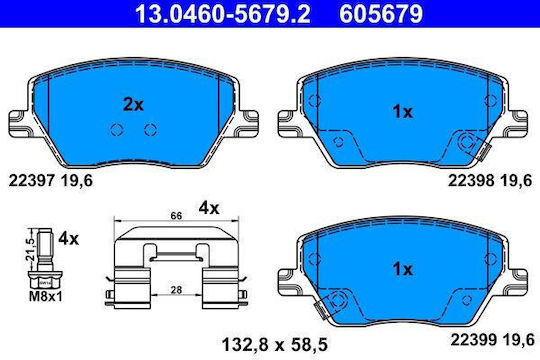 Ate Set Plăcuțe Frână Disc 13.0460-5679.2