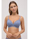 Bra with Light Padding without Underwire Blue