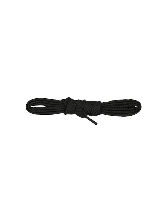 Bergal Laces Flat 180cm Black Κορδονια Πλακε 180 Εκατοστα Μαυρο Χρωμα 100% Βαμβακερα Δεν Λυνονται