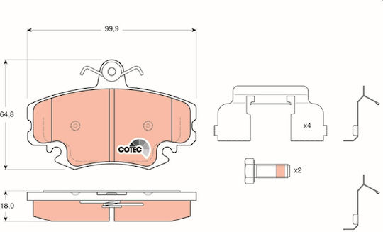 Trw Gdb1634 Brake Pad Set Disc Brake