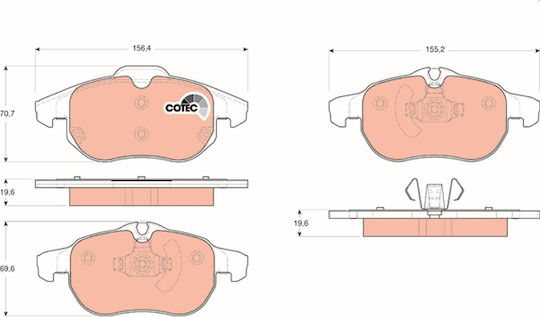 Trw Brake Pad Set Disc Brake Gdb1613