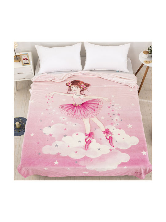Beauty Home Κουβέρτα Fleece Ροζ 220x160εκ.