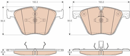 Trw Gdb1964 Brake Pad Set Disc Brake