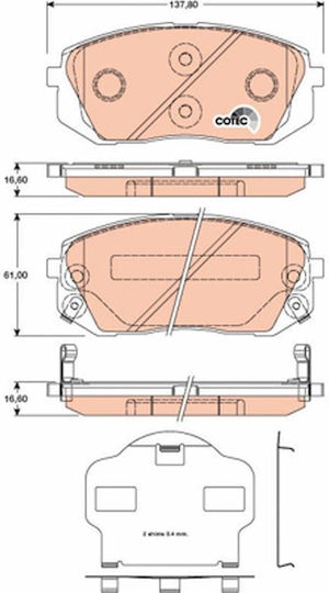 Trw Gdb3461 Brake Pad Set Disc Brake