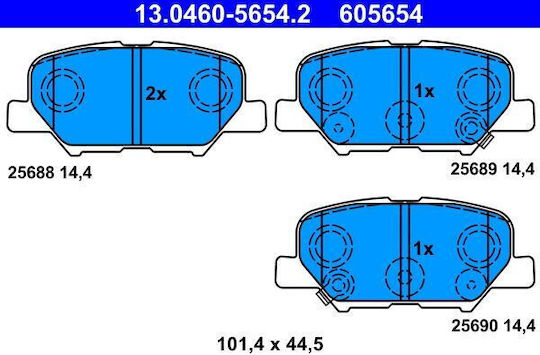 Ate Brake Pad Set Disc Brake 13.0460-5654.2