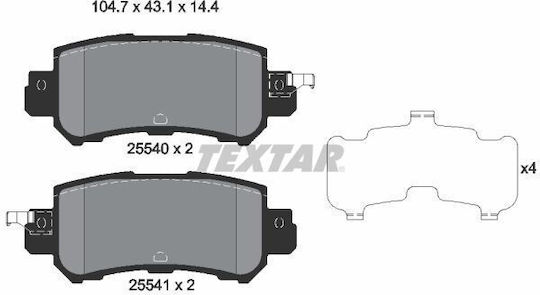 Textar 2554001 Brake Pad Set Disc Brake