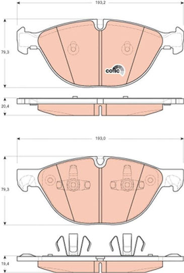 Trw Brake Pad Set Disc Brake Gdb1728