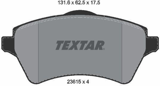 Textar 2361501 Brake Pad Set Disc Brake