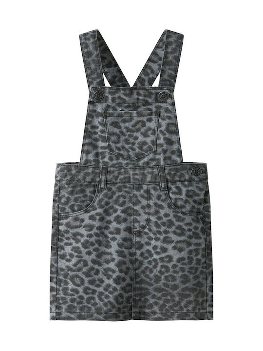 Детски шорт/бермуда Гащеризон Деним Grey Leopard Print