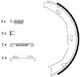 Textar 91066900 Brake Shoe Set Handbrake Set