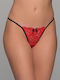 Дамско Бразилско 2Pack с дантела Red