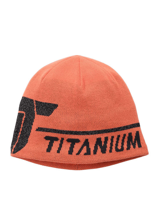 Beanie Unisex Beanie Knitted in Orange color