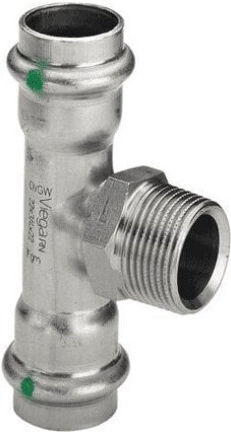 Dreiteiliger Anschluss Sc 28 X 3/4 X 28 Edelstahl Rostfrei Glänzend Verbindung Rohre