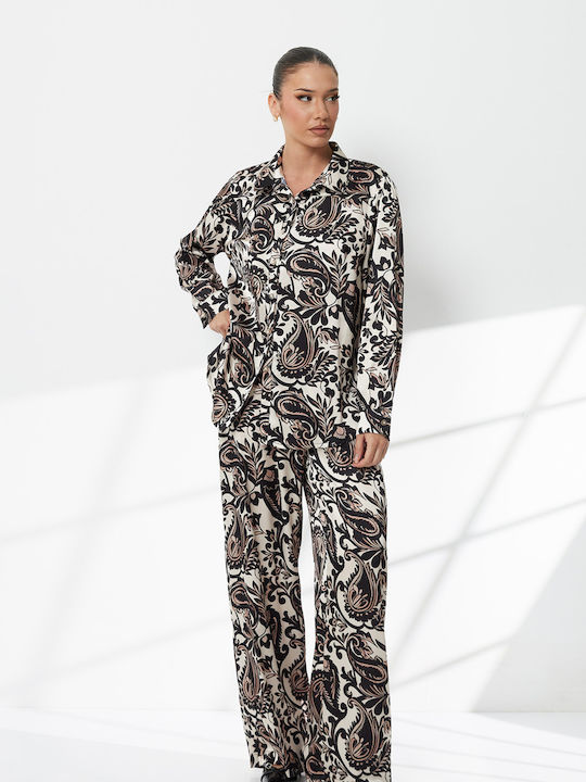 Femei Set cu Pantaloni cu elastic
