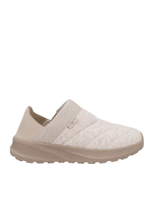Geschlossene Damen Hausschuhe Beige