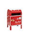 Christmas Metal Figure Mailbox Red Height 36.8cm