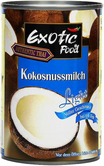 Exotic Food Coconut Milk Light Fat 6% Γάλα Καρύδας Ελαφρύ 6% Λιπαρά 400ml