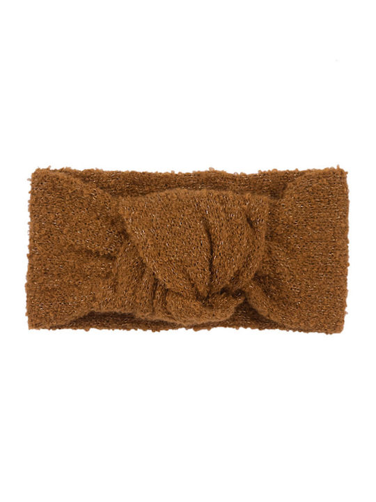 Headband Knitted in Brown color