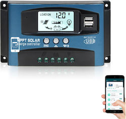 Taggo Solar Controller Mppt Pwm 100a 1200w/12v 1200w/24v Dual Usb Lcd Display App Control Taggo Solar Controller Mppt Pwm 100a 1200w/12v 1200w/24v Dual Usb Lcd Display App Control