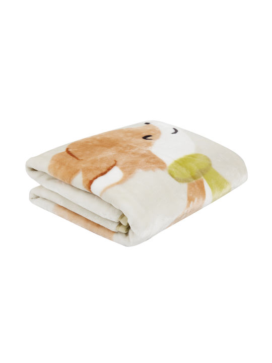 Das Home Decke Kinderbett Samt Beige 110x140cm