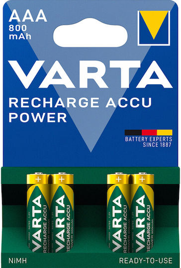 Varta Ready2use Rechargeable Battery AAA Ni-MH 800mAh 4pcs