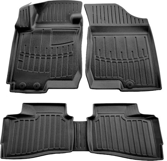 Hyundai I30 Sw 2007>2012 Car Mats Rubber Raised Sides Fasteners 5 Pieces
