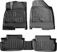 Hyundai Ioniq Electric 5d 2019>2022 Car Mats Rubber Raised Sides Fasteners 5 Pieces