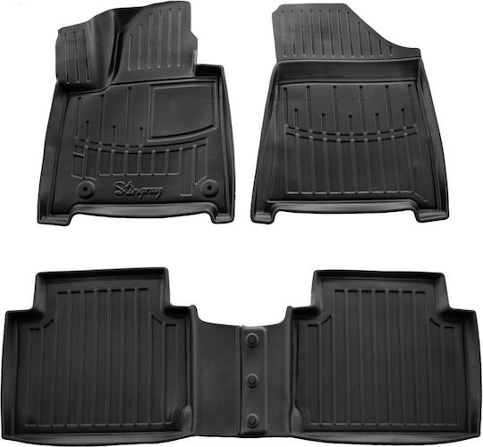 Hyundai Santa Fe 5d 2024+ Car Mats Rubber Raised Sides Fasteners 4 Pieces