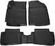 Hyundai Santa Fe 5d 2001>2006 Car Mats Rubber Raised Sides Fasteners 4 Pieces