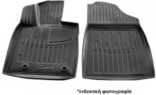 Toyota Hilux VIII Crew Cab 4D 2015+ Car Mats Rubber Raised Sides Clips 2 Pieces