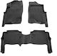 Nissan Navara D40 05>10 Rubber Car Mats Raised Sides Fasteners 3 Pieces
