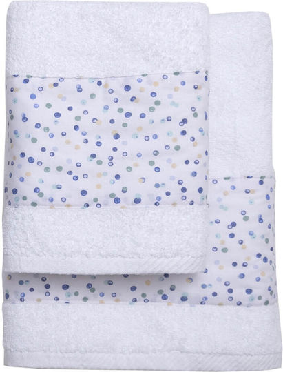 Viopros Bath Towels Set 2 pcs Nina Light Blue Weight 480gsm