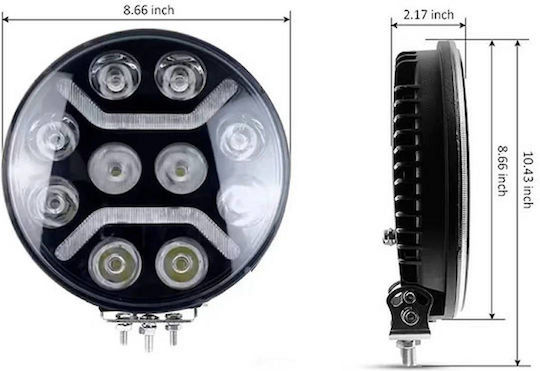 Led Rund Autoscheinwerfer 8 6″ 12 Led 12-24v Jn-2853-94