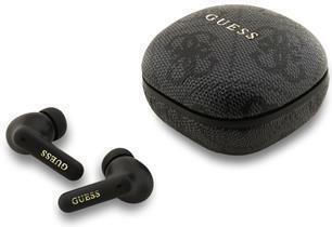Guess 4G Script Logo In-ear Bluetooth Handsfree Earphones with Sweat Resistance and Charging Case Black