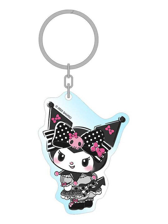 Sanrio Pink Black Party Series Acrylic Keychain Kuromi 7 cm