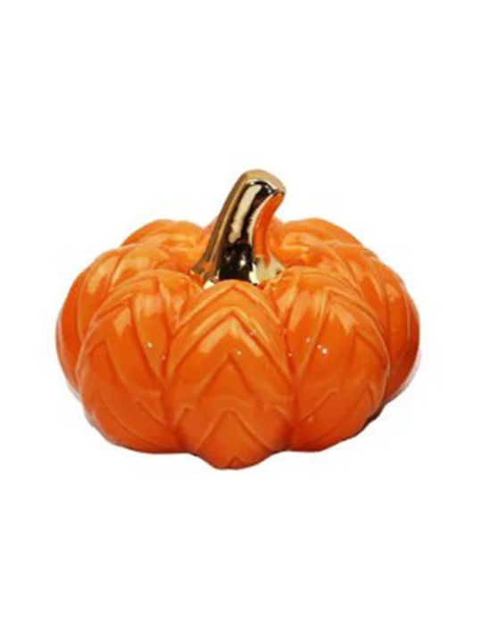 Decorative Ceramic Orange Pumpkin 10x7cm Gift Token 16866