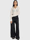Damen Stoff Hose Black