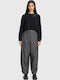 Dama Tesatura Pantaloni Cu dungi Gray