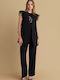 Long Women's Vest Black